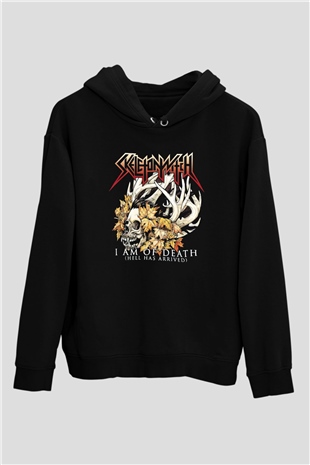 Skeletonwitch Siyah Unisex Kapşonlu Sweatshirt
