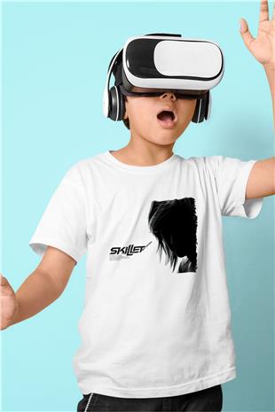 Skillet Baskılı Beyaz Unisex Beyaz Çocuk Tişört - Tshirt
