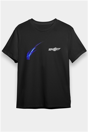 Skillet Baskılı Unisex Siyah Tişört - Tshirt