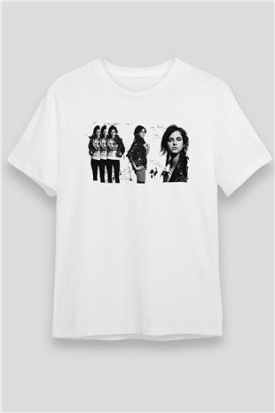 Skins Baskılı Siyah Tişört Unisex Baskılı Beyaz Tişört - Tshirt