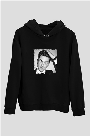 Skream Baskılı Unisex Siyah Hoodie