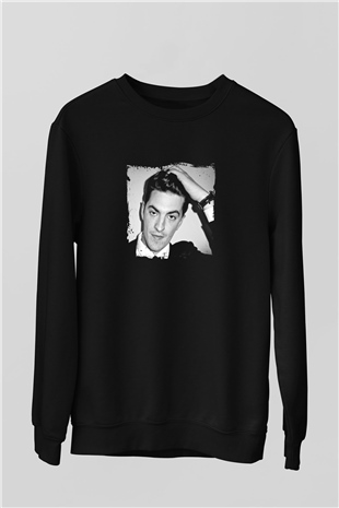 Skream Baskılı Unisex Siyah Sweatshirt