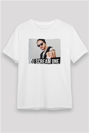 Skream Beyaz Unisex Tişört T-Shirt - TişörtFabrikası