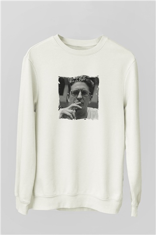 SkreamBaskılı Beyaz Sweatshirt