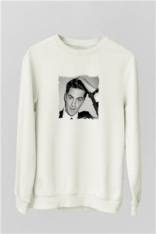 SkreamBaskılı Beyaz Sweatshirt