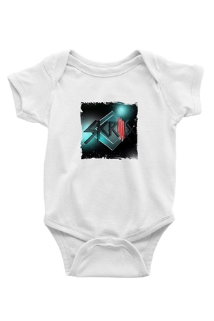 Skrillex Baskılı Beyaz Bebek Body - Zıbın