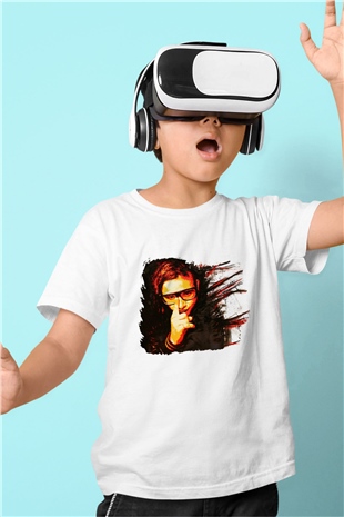 Skrillex Baskılı Beyaz Unisex Çocuk Tişört