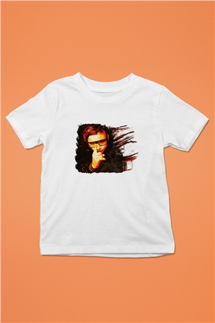 Skrillex Baskılı Beyaz Unisex Çocuk Tişört