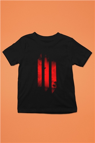 Skrillex Baskılı Siyah Unisex Çocuk Tişört