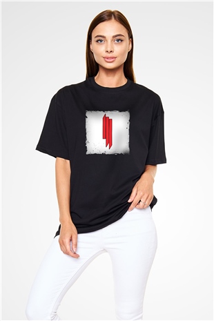 Skrillex Baskılı Unisex Oversize Siyah Tişört