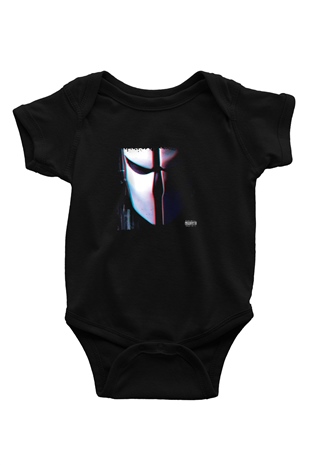 Skrillex Baskılı Unisex Siyah Bebek Body - Zıbın