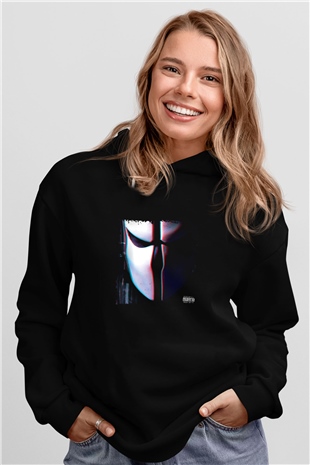 Skrillex Baskılı Unisex Siyah Hoodie