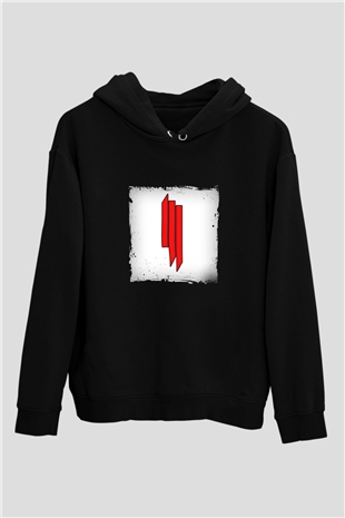 Skrillex Baskılı Unisex Siyah Hoodie