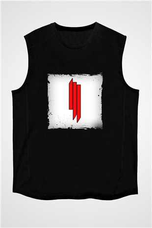 Skrillex Baskılı Unisex Siyah Kolsuz Tişört