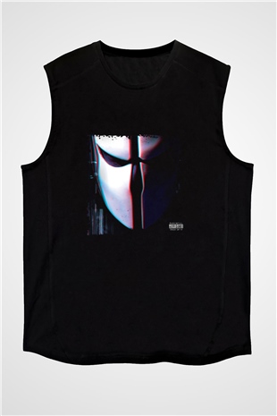 Skrillex Baskılı Unisex Siyah Kolsuz Tişört