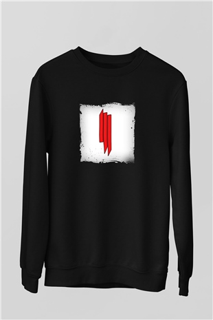 Skrillex Baskılı Unisex Siyah Sweatshirt