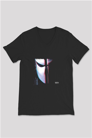 Skrillex Baskılı Unisex Siyah V Yaka Tişört