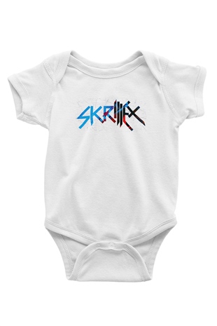 Skrillex Beyaz Bebek Body - Zıbın