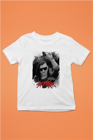 Skrillex Beyaz Unisex Çocuk Tişört