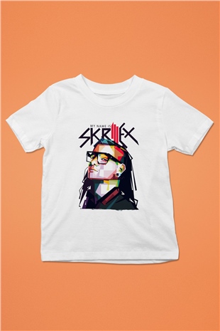 Skrillex Beyaz Unisex Çocuk Tişört