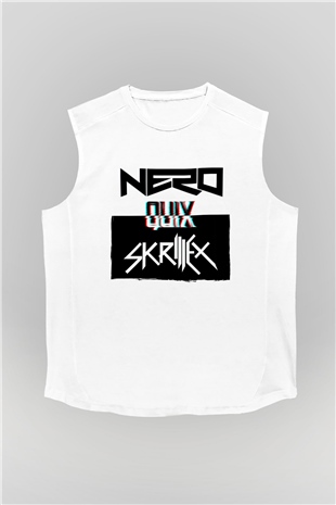 Skrillex Beyaz Unisex Kolsuz Tişört