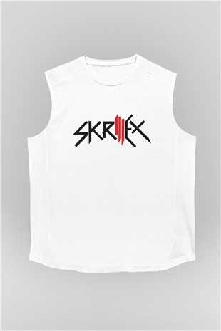 Skrillex Beyaz Unisex Kolsuz Tişört