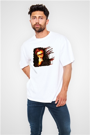 Skrillex Beyaz Unisex Oversize Tişört T-Shirt