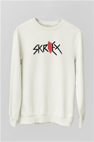 Skrillex Beyaz Unisex Sweatshirt