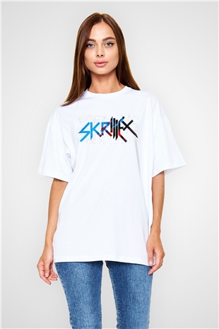 Skrillex Beyaz Oversize Tişört Oversize T-shirt - TişörtFabrikası
