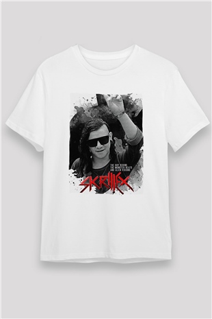 Skrillex Beyaz Unisex Tişört T-Shirt - TişörtFabrikası