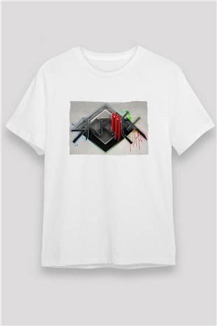 Skrillex Beyaz Unisex Tişört T-Shirt - TişörtFabrikası