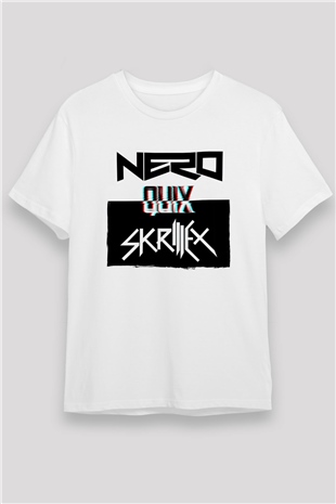 Skrillex Beyaz Unisex Tişört T-Shirt - TişörtFabrikası