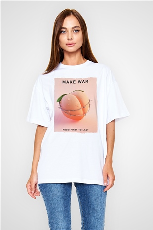 Skrillex Beyaz Oversize Tişört Oversize T-shirt - TişörtFabrikası