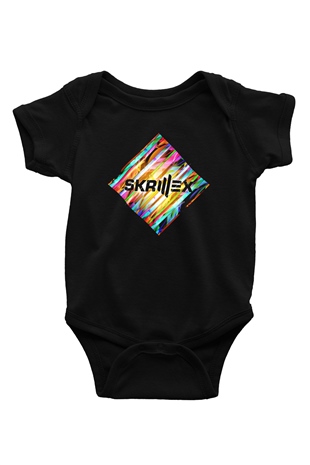 Skrillex Siyah Bebek Body - Zıbın