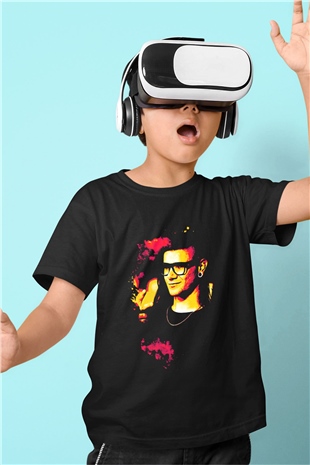 Skrillex Siyah Unisex Çocuk Tişört