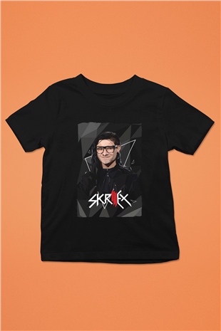 Skrillex Siyah Unisex Çocuk Tişört