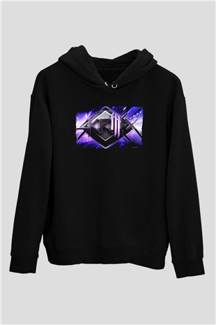 Skrillex Siyah Unisex Kapüşonlu Sweatshirt