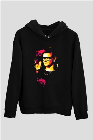 Skrillex Siyah Unisex Kapüşonlu Sweatshirt