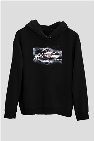 Skrillex Siyah Unisex Kapüşonlu Sweatshirt