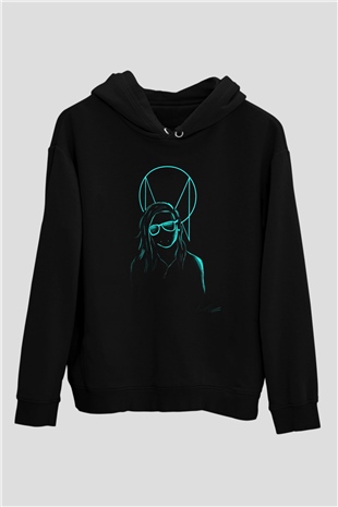 Skrillex Siyah Unisex Kapüşonlu Sweatshirt