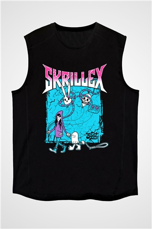 Skrillex Siyah Unisex Kolsuz Tişört