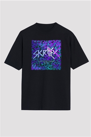 Skrillex Siyah Unisex Oversize Tişört T-Shirt
