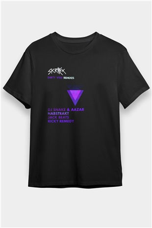 Skrillex Siyah Unisex Tişört T-Shirt - TişörtFabrikası