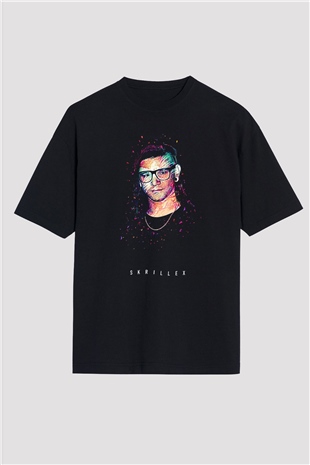 Skrillex Siyah Oversize Tişört Oversize T-shirt - TişörtFabrikası
