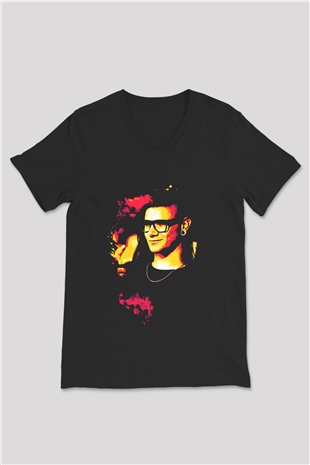 Skrillex Siyah Unisex V Yaka Tişört