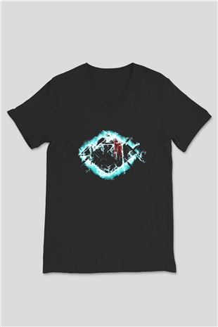 Skrillex Siyah Unisex V Yaka Tişört