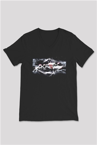 Skrillex Siyah Unisex V Yaka Tişört