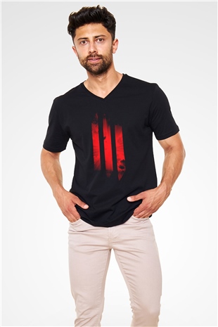 Skrillex Siyah Unisex V Yaka Tişört T-Shirt