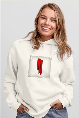SkrillexBaskılı Beyaz Hoodie
