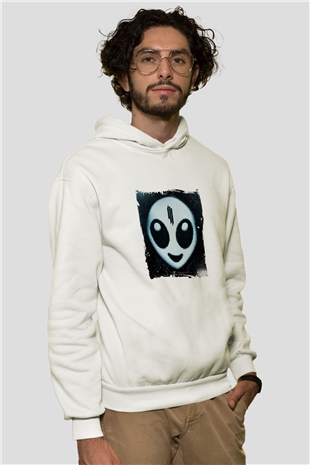 SkrillexBaskılı Beyaz Hoodie